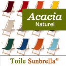 Transat, Acacia Naturel et Tissu Sunbrella