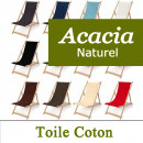 Transat Acacia Naturel et Tissu Coton