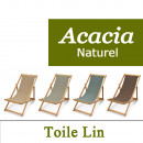 Transat Acacia Naturel et Toile de Lin