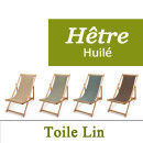 Transat de Jardin en Hêtre Huilé et Lin