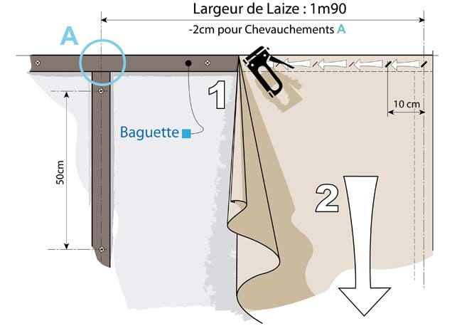 pose de tissu mural en toile de jute à petit prix