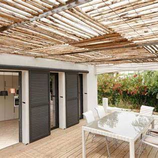 toit d'ombrage pergola en ganivelles