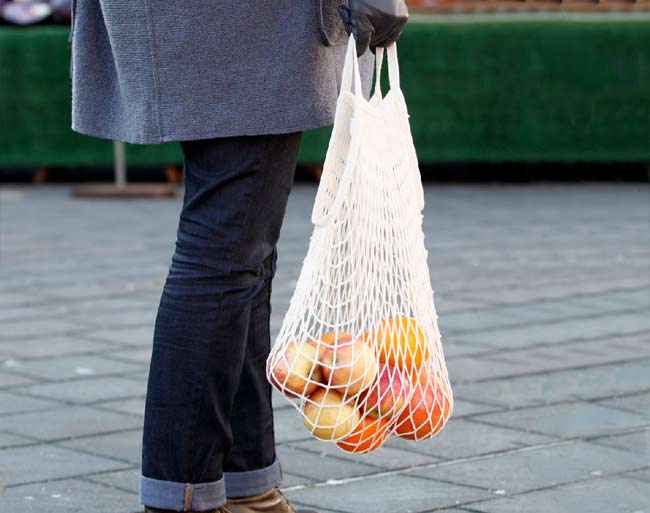 Sac maille filet anse irrégulière