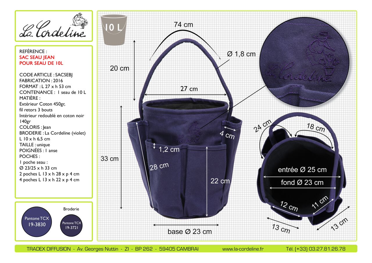 Sac jardin pour Plantation Potager et fleur - bleu
