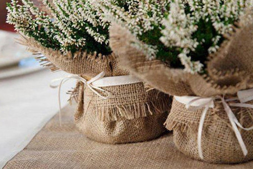 toile de jute tontine et habillage bouquet, pour fleuriste