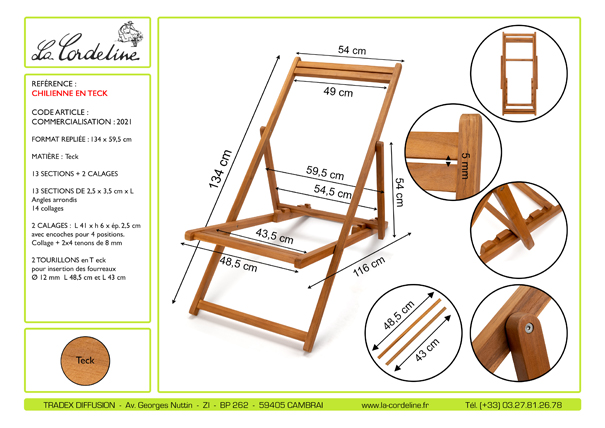 Transat teck et tissu, fiche atelier