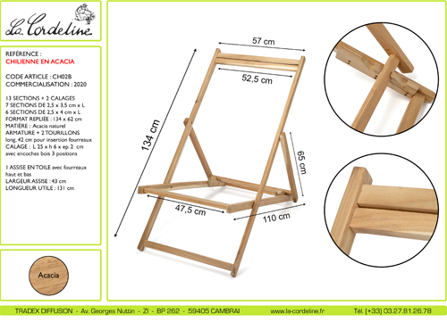 Transat acacia et tissu, fiche atelier